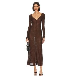 NWT* Misa Rafael cardigan dress in chocolate shimmer